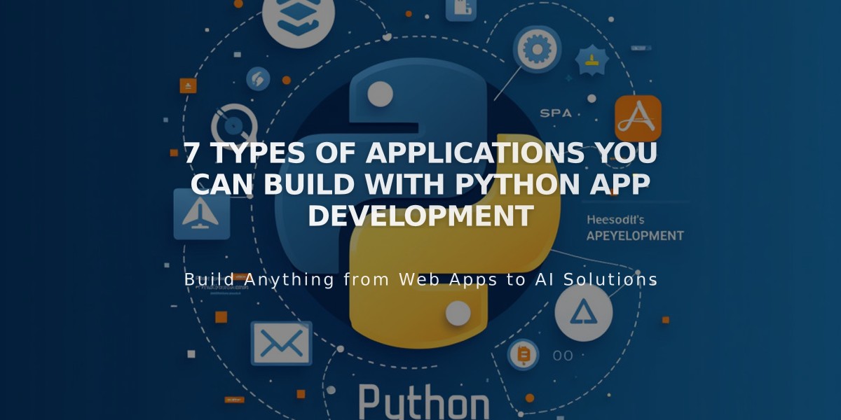 7 Types of Applications You Can Build with Python App Development